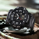 Relógio Militar Masculino Smael Camuflado com Display Duplo para Aventureiros