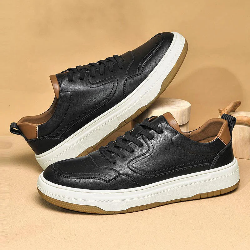 **Tênis Masculino de Couro Genuíno - Conforto e Estilo Capello**