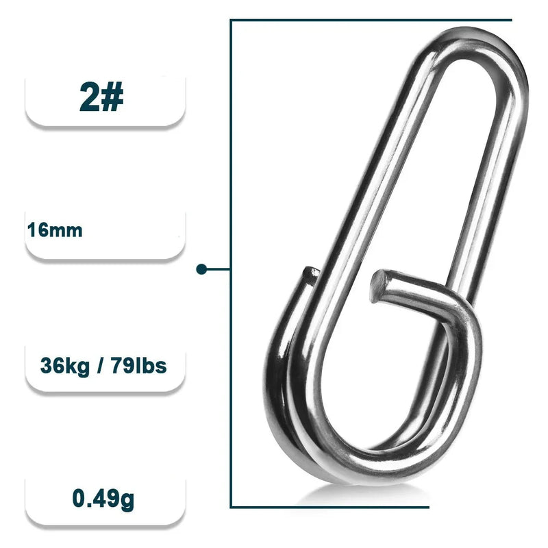 Conjunto de Snap de Pesca em Aço Inoxidável Reforçado – Disponível em 50 ou 100 Unidades para Segurança e Durabilidade