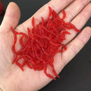Isca de Minhoca Vermelha 5cm com Aroma Realista - Pacotes de 50 a 1000 Peças para Atração Eficaz