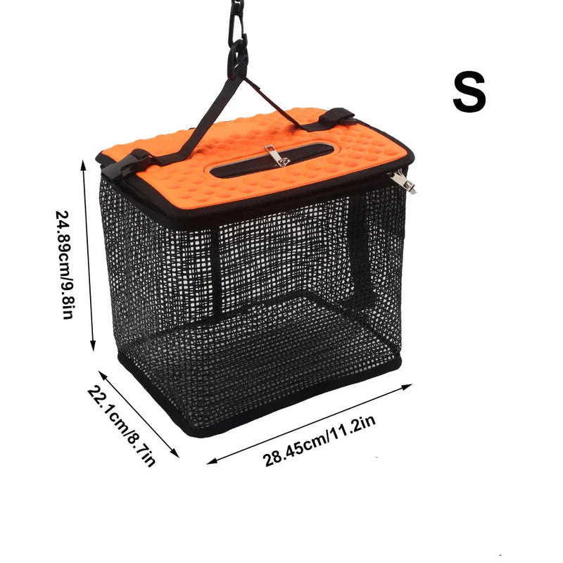 Cesta de Pesca Dobrável Flutuante para Aventura Prática e Organizada