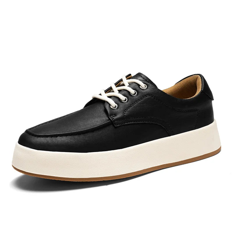 Sapatênis Masculino de Couro Genuíno - Conforto e Estilo com Victoniro