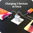 Carregador Portátil Wewatch Plugue Retrátil USB Tipo C Bivolt GaN