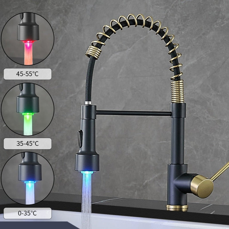 Torneira Flexível para Cozinha com Misturador de Água