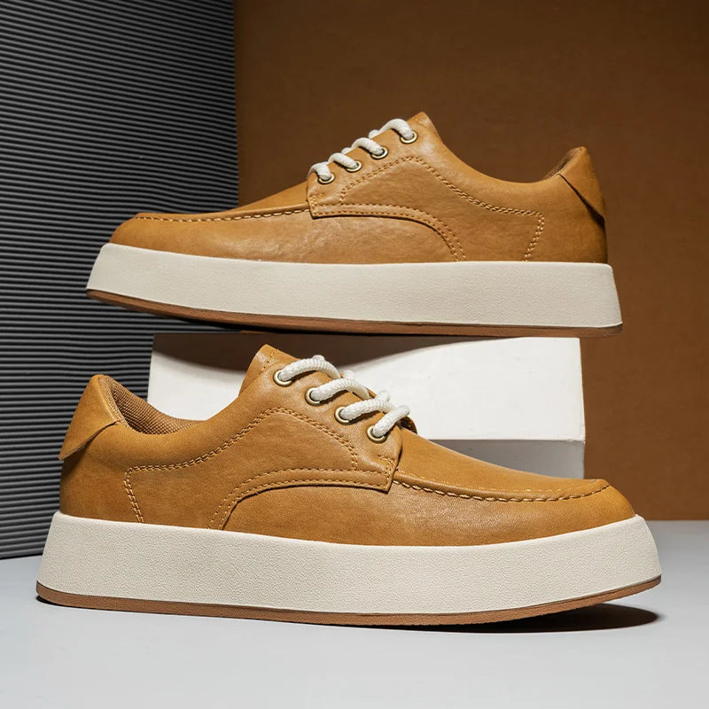 Sapatênis Masculino de Couro Genuíno - Conforto e Estilo com Victoniro