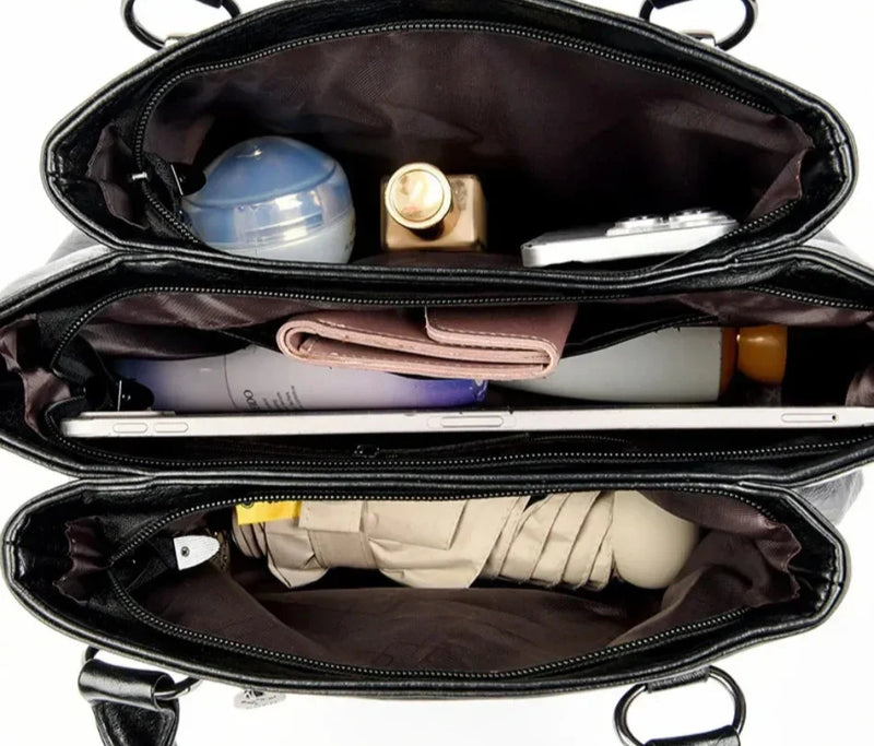 Bolsa Aura Legrand: Sofisticação e Conforto em Couro Genuíno