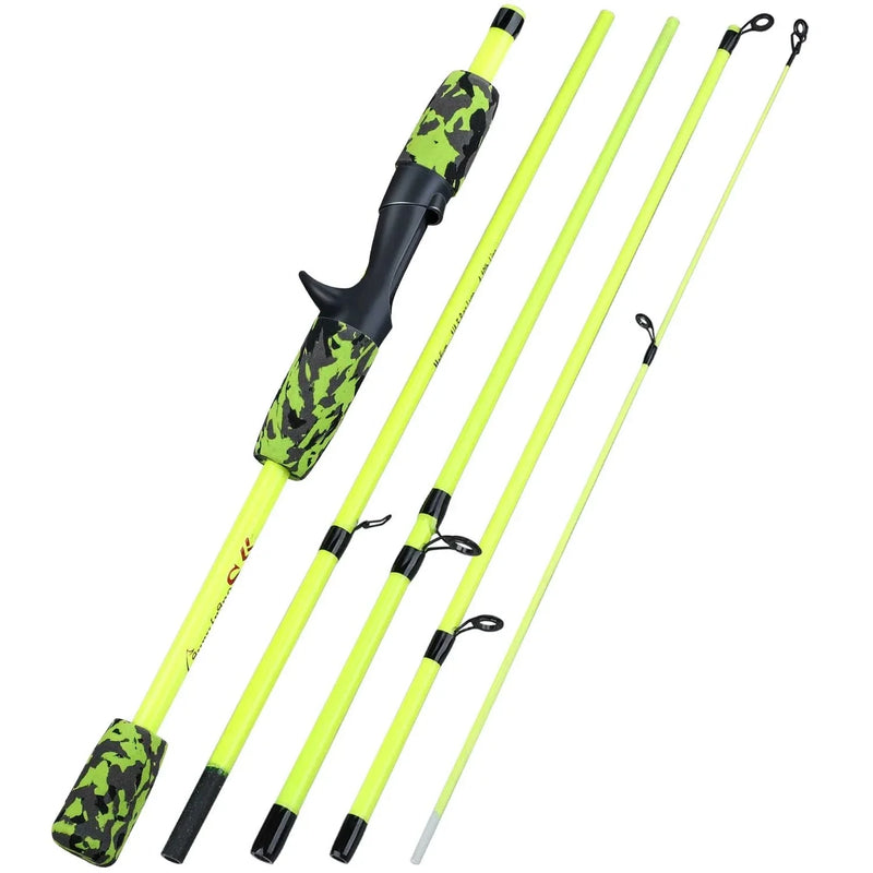 Vara De Pesca Ultraleve Sougayilang: Conforto e Precisão Com Fibra De Vidro e Punho Em EVA