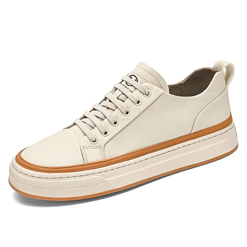 Tênis Masculino de Couro Genuíno - Estilo e Conforto para sua Rotina