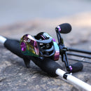 Kit de Pesca Sougayilang: Carretilha Eficiente e Vara Leve de 1.98m para Aumentar Seu Conforto na Pesca