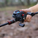 Conjunto de Pesca Sougayilang com Vara de Fibra de Carbono e Carretilha de 8kg – Inclui Linha como Brinde