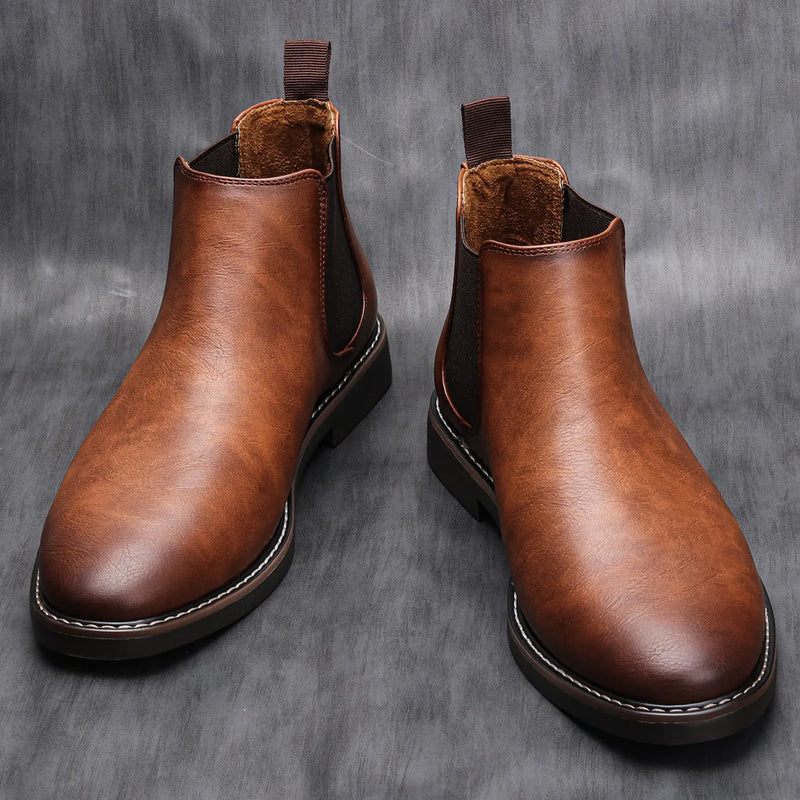 Bota Masculina Chelsea de Couro