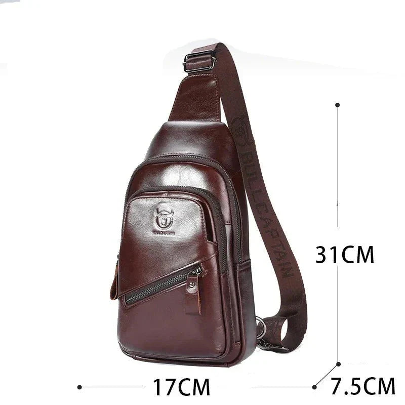 Bolsa Transversal Masculina em Couro Genuíno - Estilo e Praticidade com Black Jack