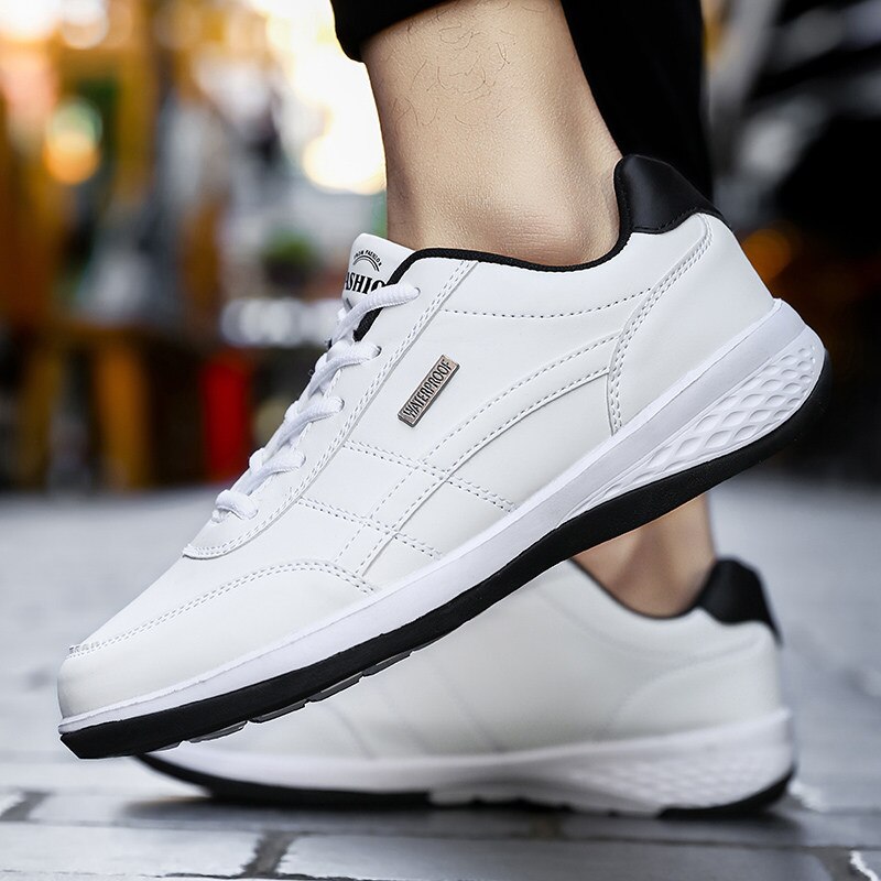 **Tênis Masculino de Couro Genuíno - Conforto e Estilo para o Seu Dia a Dia**