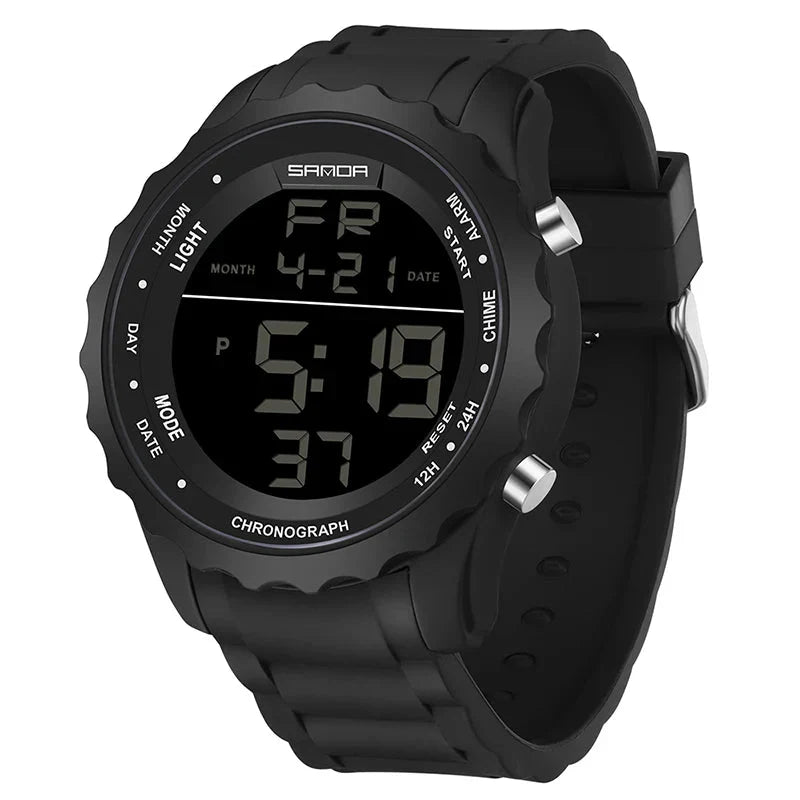 Relógio Digital Militar Camuflado Sanda: Estilo e Durabilidade à Prova d'Água