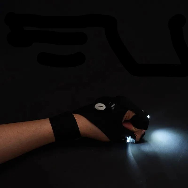 Luva de Pesca LED Impermeável com Iluminação para Maquinista