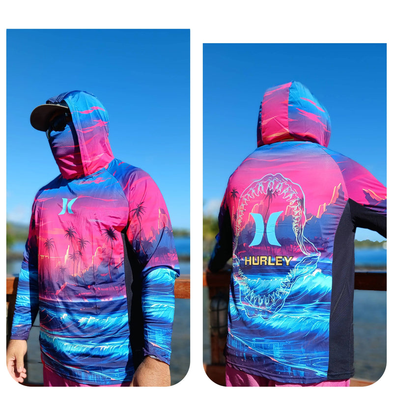 Camisa Masculina Com Capuz UPF 50+ Manga Longa Para Conforto e Proteção na Pesca