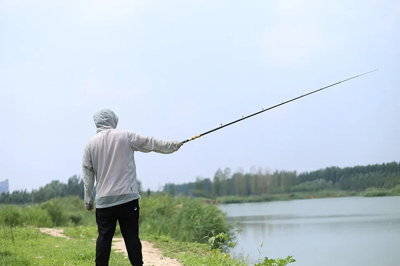 Vara de Pesca Telescópica Yernea em 99% Carbono – Leve e Versátil de 1.8 a 3.6m para Aventura Perfeita
