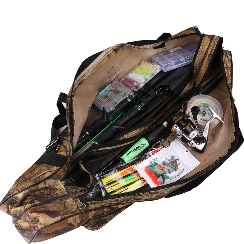 Bolsa de Pesca Sougayilang Portátil com Grande Capacidade (80cm/120cm) – Conforto e Praticidade para Suas Aventuras