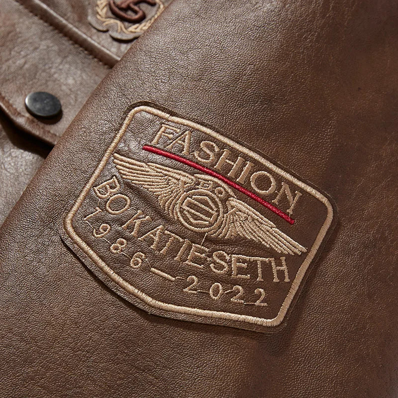 Jaqueta Masculina de Couro Genuíno - Estilo e Conforto para o Seu Dia a Dia