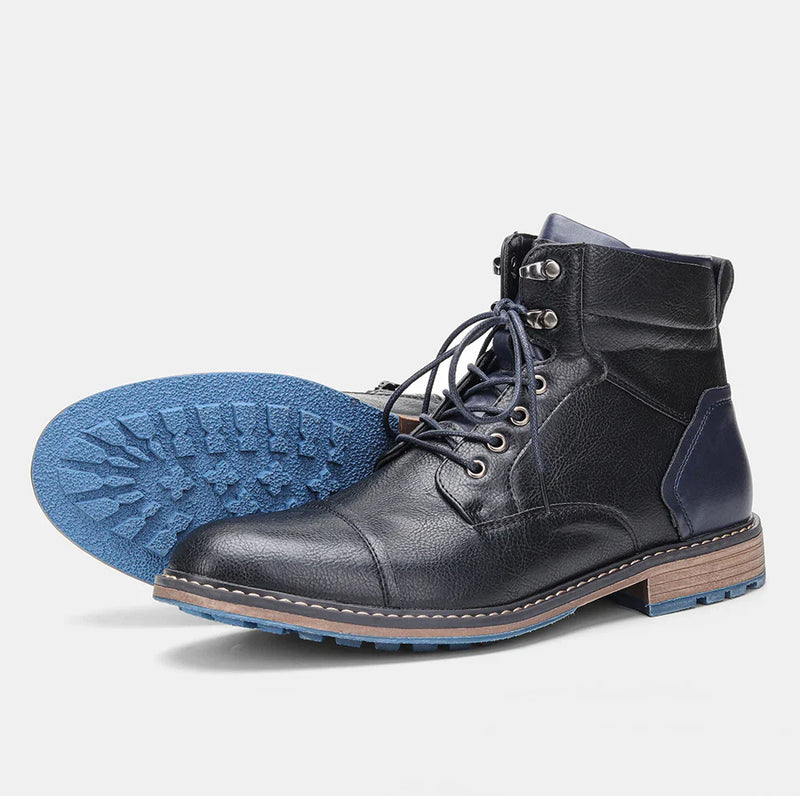Bota Masculina de Couro Genuíno - Estilo e Conforto para o Seu Dia a Dia