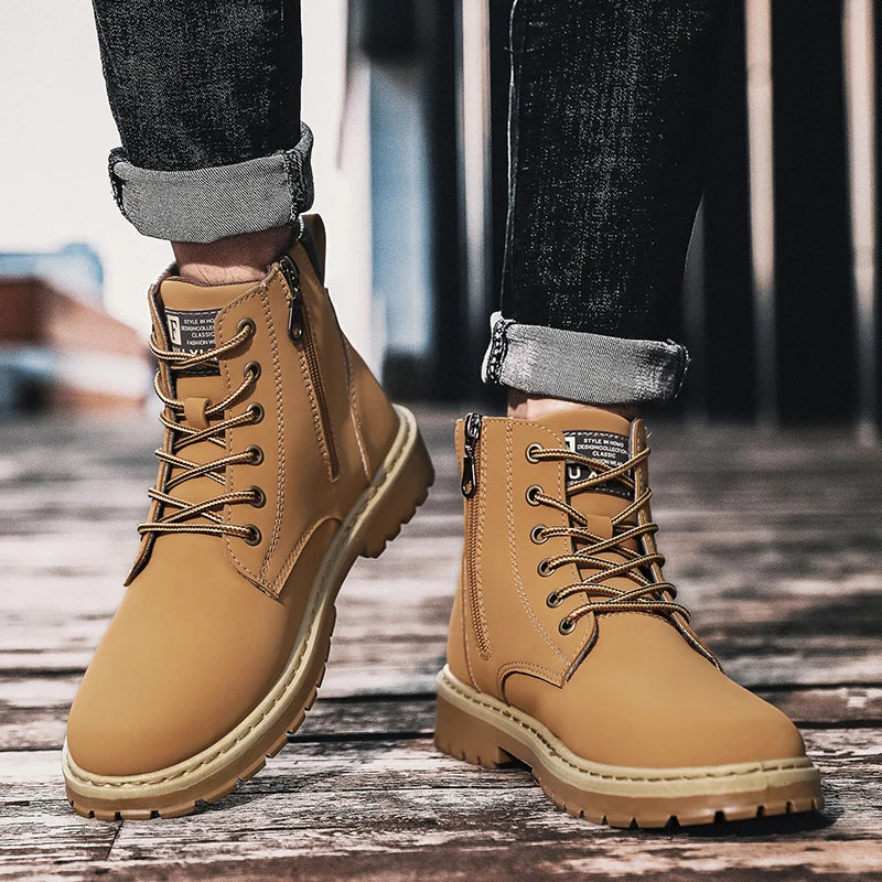Bota de Couro Genuíno Masculina - Conforto e Estilo Sebastian