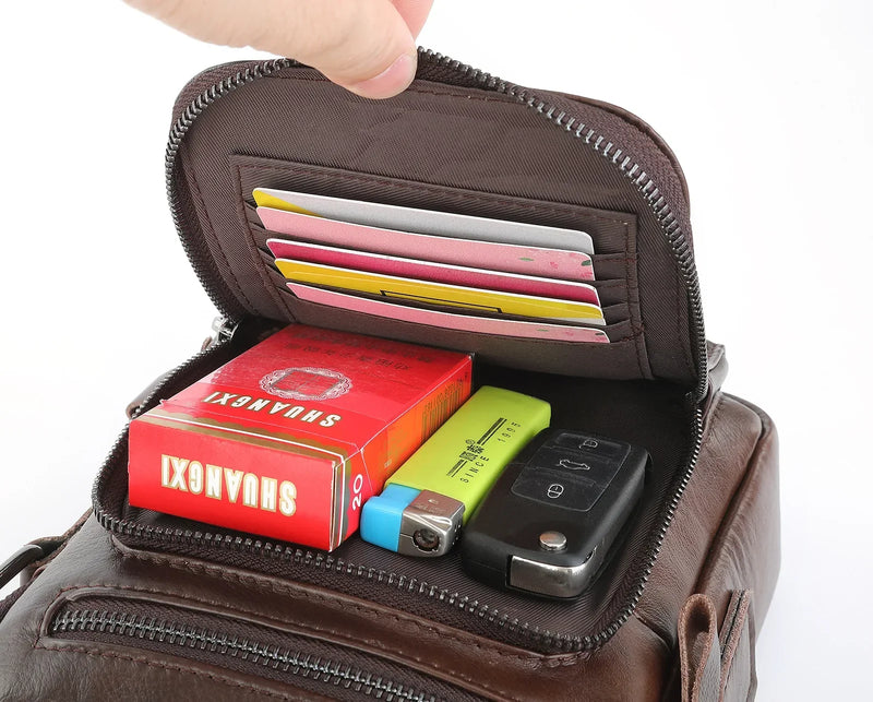 Bolsa de Ombro em Couro Genuíno - Estilo e Conforto para o Seu Dia a Dia