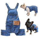 Macacão Jeans Confortável para Pets com Estilo de Jardineiro