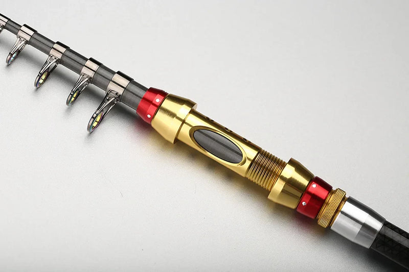 Vara de Pesca Telescópica Yernea em 99% Carbono – Leve e Versátil de 1.8 a 3.6m para Aventura Perfeita