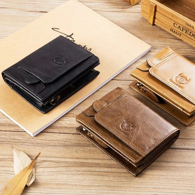 Carteira Masculina em Couro Genuíno - Estilo e Praticidade com Ferruci