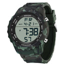 Relógio Digital Militar Camuflado Sanda: Estilo e Durabilidade à Prova d'Água