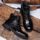 Bota Masculina de Couro Genuíno - Conforto e Estilo para o Seu Dia a Dia