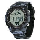 Relógio Digital Militar Camuflado Sanda: Estilo e Durabilidade à Prova d'Água
