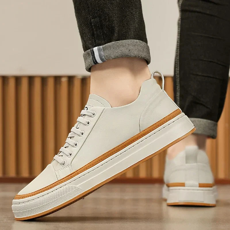 Tênis Masculino Miller Cooper em Couro Genuíno – Conforto e Estilo para Seu Dia a Dia