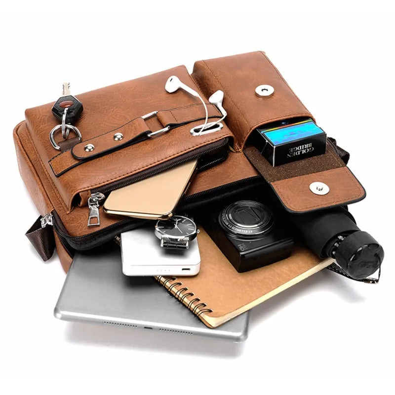 Maleta Levi Premium em Couro Genuíno - Estilo e Praticidade para Sua Rotina