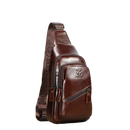 Bolsa Transversal em Couro Genuíno para Homens – Estilo e Praticidade Black Jack