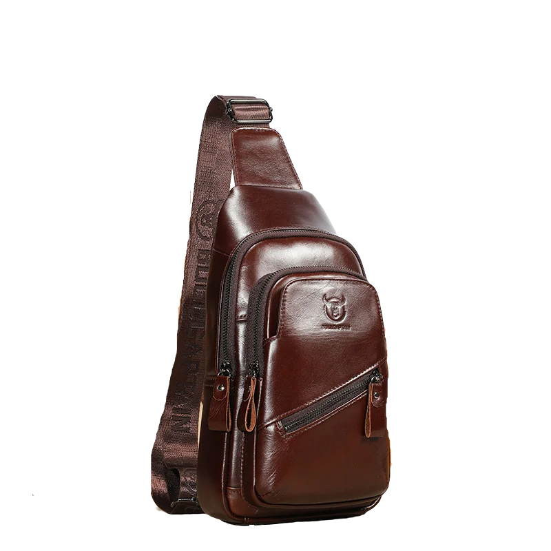 Bolsa Transversal em Couro Genuíno para Homens – Estilo e Praticidade Black Jack