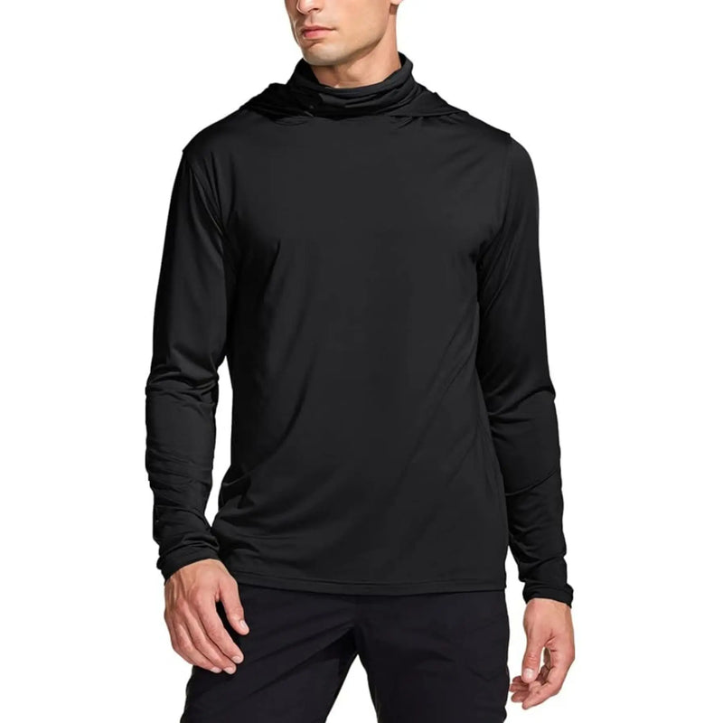 Camisa Masculina Com Capuz UPF 50+ Manga Longa Para Conforto e Proteção na Pesca