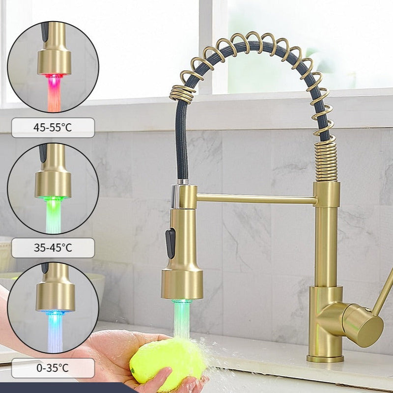 Torneira Flexível para Cozinha com Misturador de Água