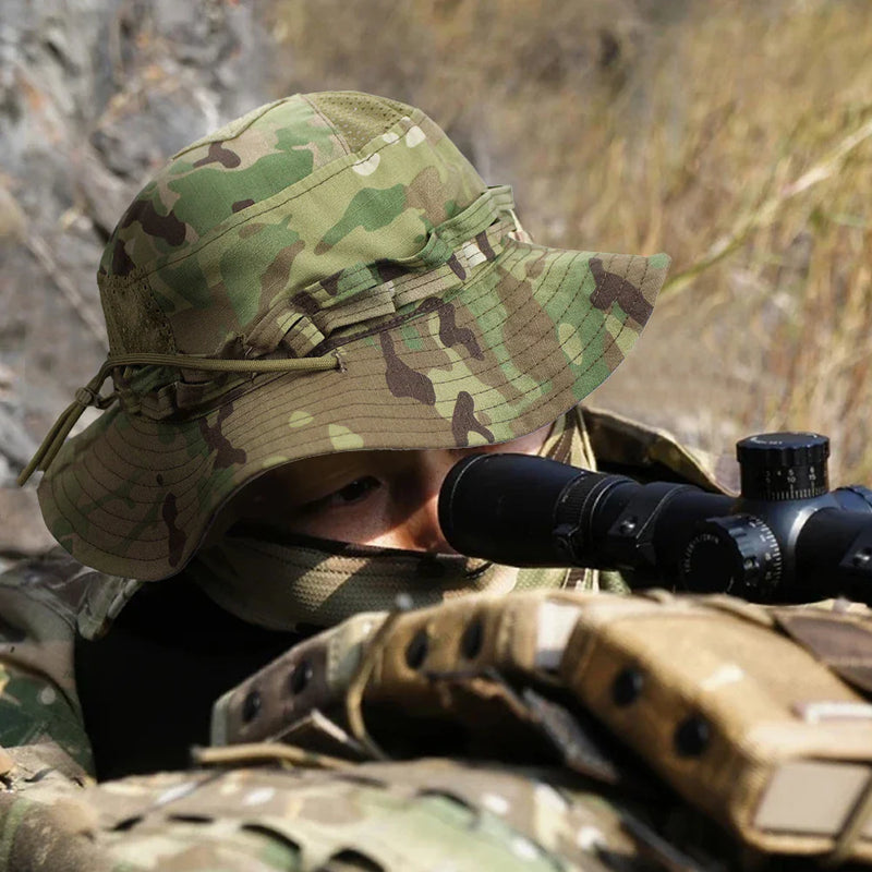 Chapéu Camuflado Tático Para Conforto e Proteção em Dias de Aventura