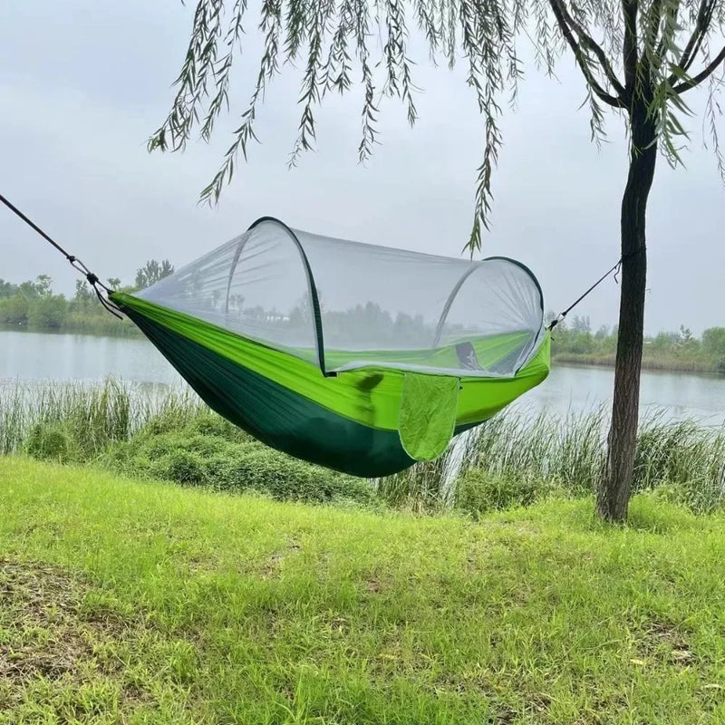 Rede de Acampamento com Mosquiteiro 250x120cm - Conforto e Proteção para Suas Aventuras