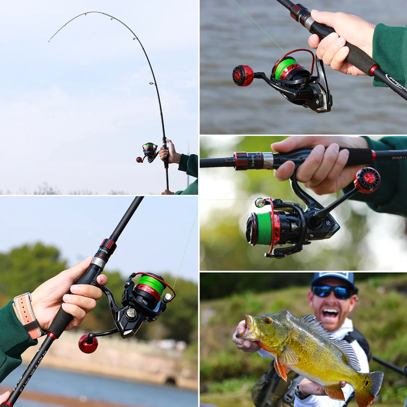 Vara De Pesca Sougayilang 4 Partes Com Fibra De Carbono - Leveza e Resistência Para Suas Aventuras