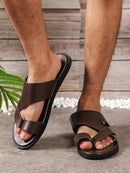 Sandália Masculina de Couro Anti-Stress Yuri