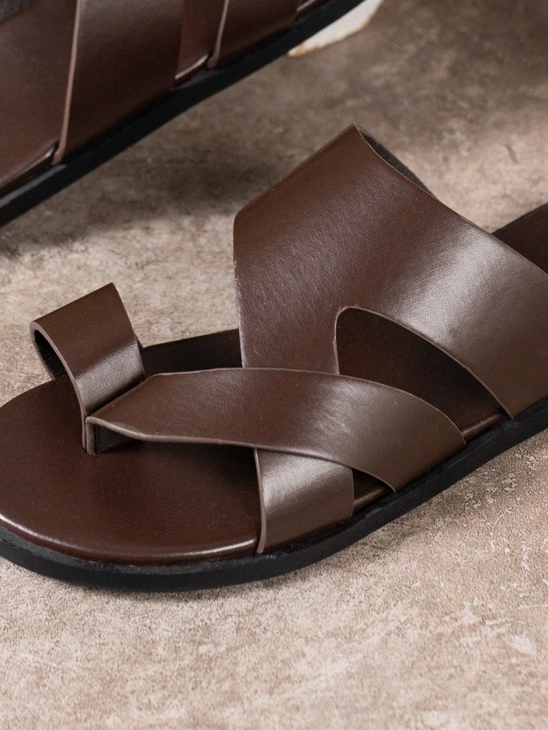 Sandália Masculina de Couro Anti-Stress Yuri