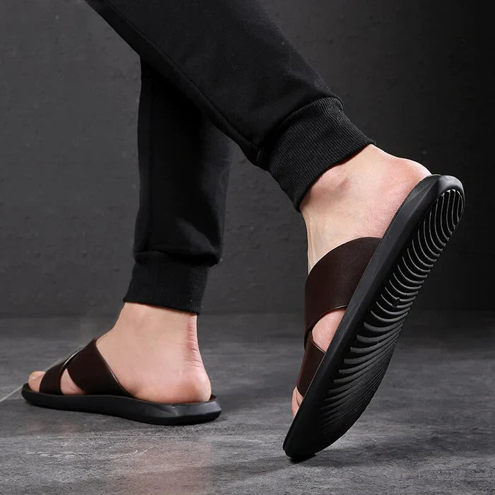 Sandália Masculina de Couro Richards