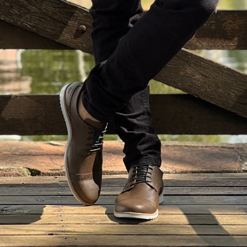 Sapato Masculino Oxford Social Marrom Viego