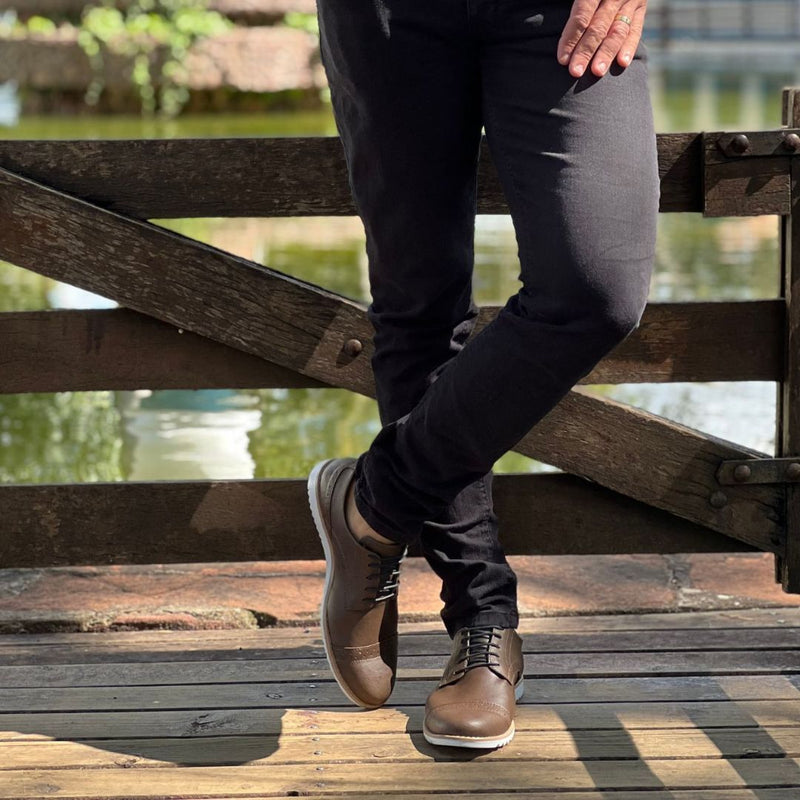 Sapato Masculino Oxford Social Marrom Viego