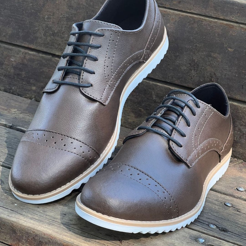 Sapato Masculino Oxford Social Marrom Viego