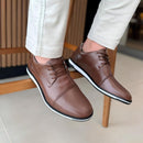 Sapato Oxford Masculino Social Marrom Brogue