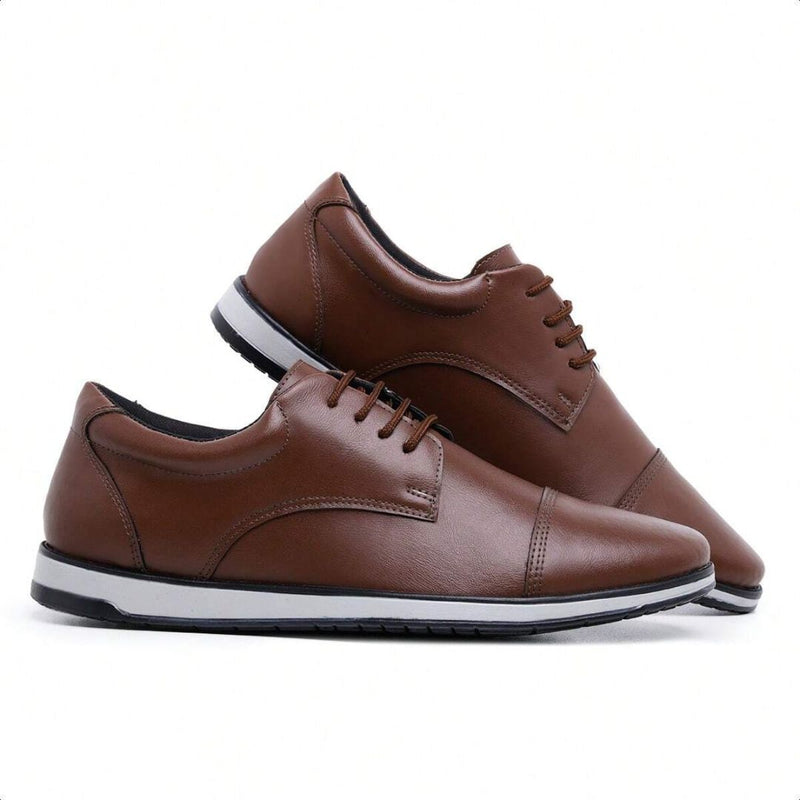 Sapato Oxford Masculino Social Marrom Brogue