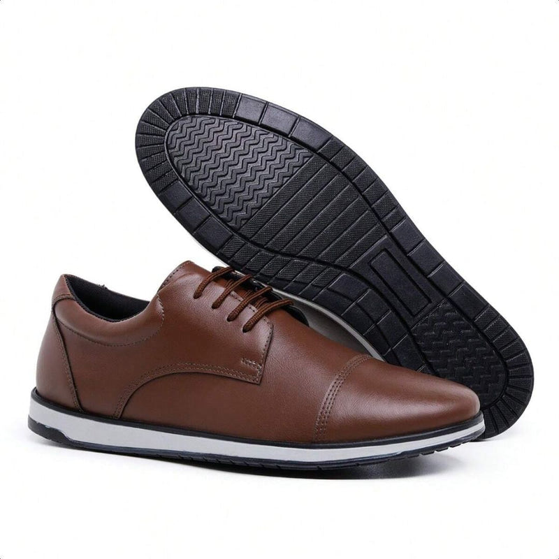 Sapato Oxford Masculino Social Marrom Brogue